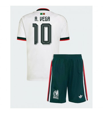 Mexiko Alexis Vega #10 Replika Bortatröja Barn VM 2026 Kortärmad (+ Korta byxor)